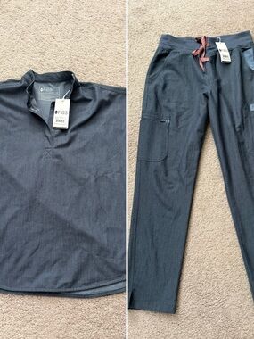 FIGS Heather Denim BNWT Rafaela & Yola scrubs set